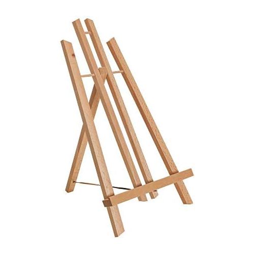  US Art Supply U.S. Art Supply 14 Medium Tabletop Display Stand A-Frame Artist Easel - Beechwood Tripod, Painting Party Easel, Students Classroom Table School Desktop, Portable Canvas Photo Pictu