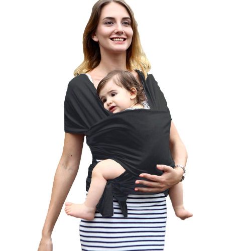  US Rich Choices Infant Carrier Baby Slings Wraps | Adjustable Breastfeeding | Breathable Soft and Comfortable | for Newborns or Infants and Toddlers | Ideal Gift for Nursing Moms (Black)