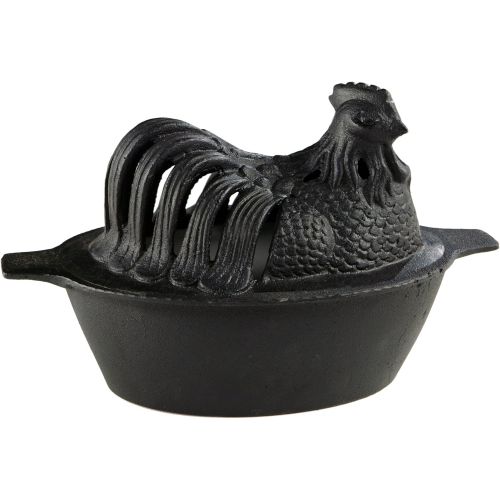  US Stove Company US Stove Kettle Chicken Steamer, For Use with Hot Stove, Cast Iron, Black