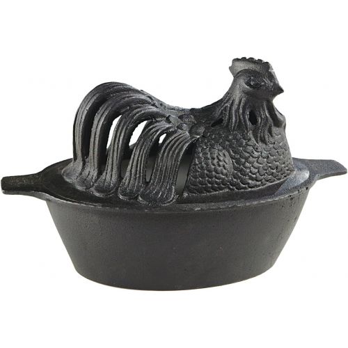  US Stove Company US Stove Kettle Chicken Steamer, For Use with Hot Stove, Cast Iron, Black