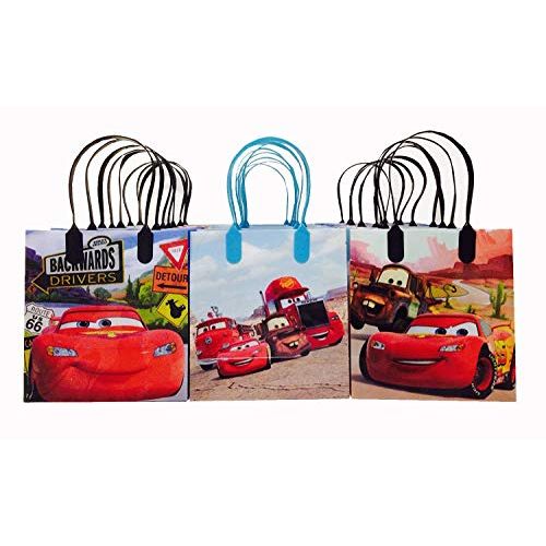  USA Disney Car Mc Queen Party Favor Goodie Small Gift Bags (12 Bags)