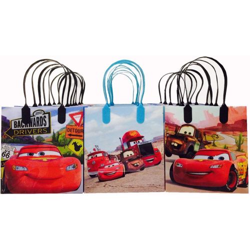  USA Disney Car Mc Queen Party Favor Goodie Small Gift Bags (12 Bags)