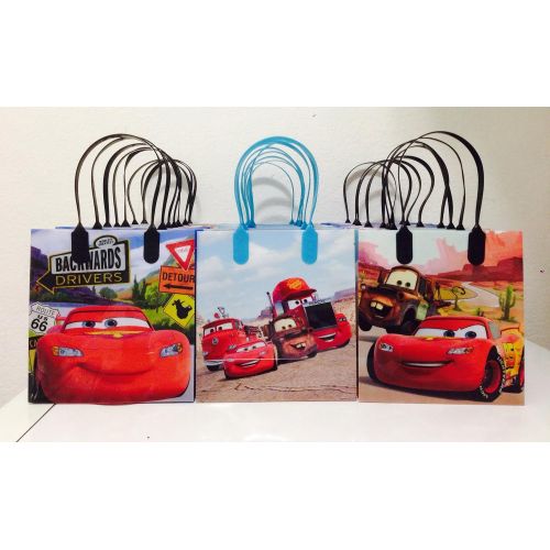  USA Disney Car Mc Queen Party Favor Goodie Small Gift Bags (12 Bags)