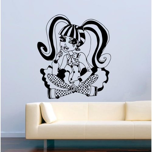  USA Decals4You Monster High Vinyl Wall Decals Cartoon Decor for Childrens Rooms Vinyl Sticker Murals MK4304