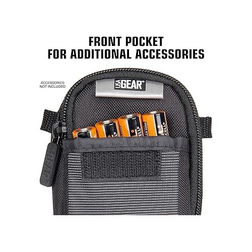  USA Gear Range Finder Golf Case with Shoulder Strap - Rangefinder Case Compatible with Vortex, Bushnell, Callaway and more - Golf Laser Rangefinder Carry Bag with Weather Resistant Exterior, Belt Loop