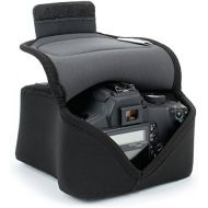 [아마존베스트]USA Gear USA GEAR DSLR SLR Camera Sleeve Case (Black) with Neoprene Protection, Holster Belt Loop and Accessory Storage - Compatible With Nikon D3400, Canon EOS Rebel SL2, Pentax K-70 and M
