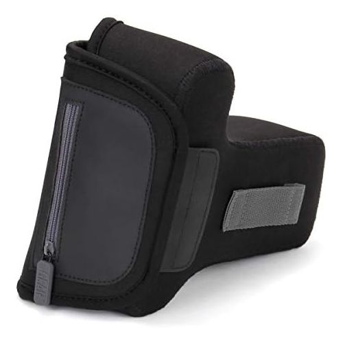  [아마존베스트]USA Gear USA GEAR DSLR SLR Camera Sleeve Case (Black) with Neoprene Protection, Holster Belt Loop and Accessory Storage - Compatible With Nikon D3400, Canon EOS Rebel SL2, Pentax K-70 and M