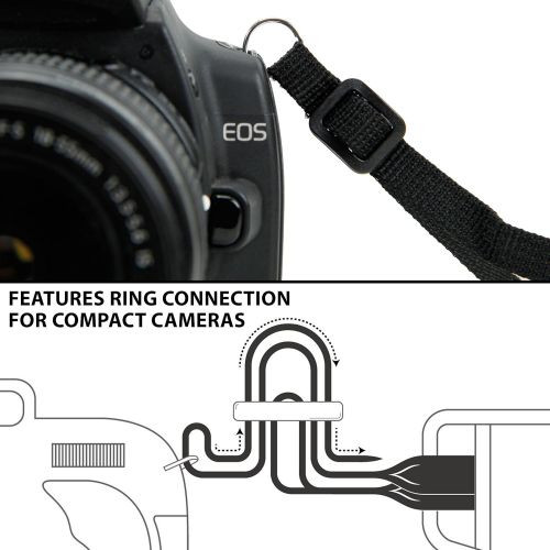  USA GEAR DSLR Camera Strap Chest Harness with Quick Release Buckles, Geometric Neoprene Pattern and Accessory Pockets - Compatible with Canon, Nikon, Sony Point and Shoot and Mirro