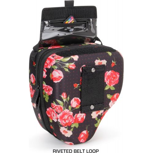  USA GEAR Hard Shell DSLR Camera Case (Floral) with Molded EVA Protection, Quick Access Opening, Padded Interior and Rubber Coated Handle-Compatible with Nikon, Canon, Pentax, Olymp