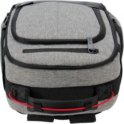  USA GEAR Portable Camera Backpack for DSLR (Gray) with Customizable Accessory Dividers, Weather Resistant Bottom and Comfortable Back Support - Compatible with Canon, Nikon and Mor