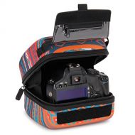USA GEAR Hard Shell DSLR Camera Case (Southwest) with Molded EVA Protection, Quick Access Opening, Padded Interior and Rubber Coated Handle-Compatible with Nikon, Canon, Pentax, Ol