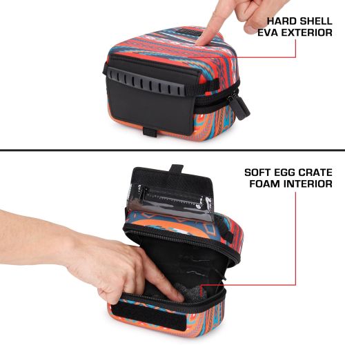  USA GEAR Hard Shell DSLR Camera Case (Southwest) with Molded EVA Protection, Quick Access Opening, Padded Interior and Rubber Coated Handle-Compatible with Nikon, Canon, Pentax, Ol