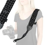 USA GEAR Camera Sling Shoulder Strap with Adjustable Neoprene, Safety Tether, Accessory Pocket, Quick Release Buckle - Compatible w/ Canon, Nikon, Sony and More DSLR and Mirrorless