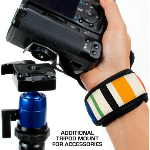  USA GEAR DualGRIP Professional Camera Grip Hand Strap with Neoprene Design and Metal Plate - Compatible with Canon, Fujifilm, Nikon, Sony, and More DSLR, Mirrorless, Point & Shoot