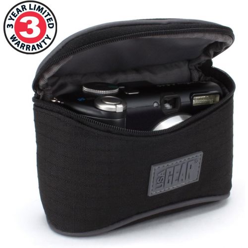  USA Gear Compact Camera Case Compatible with Sony Cybershot HX80, DSC-WX500, ZV-1, DSC-W800, RX100 Mark II, M7, Mark Series and More with Belt Loop, Scratch Resistant Nylon and Sto