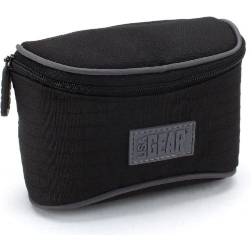  USA Gear Compact Camera Case Compatible with Sony Cybershot HX80, DSC-WX500, ZV-1, DSC-W800, RX100 Mark II, M7, Mark Series and More with Belt Loop, Scratch Resistant Nylon and Sto