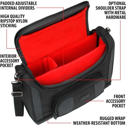  USA GEAR Mini Projector Case S7 Pro Portable Projector Bag Carrying Case with Accessory Storage - Compatible with Small LED Projectors from Vankyo, DR. J, AuKing, PVO, DBPOWER, CiB
