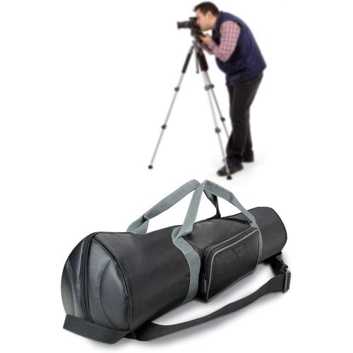  Visit the USA Gear Store USA Gear Padded Tripod Case Bag - Holds Tripods from 21 to 35 inches - Adjustable Size Extension, Storage Pocket and Shoulder Strap for Professional Camera Accessories and Photo Ca