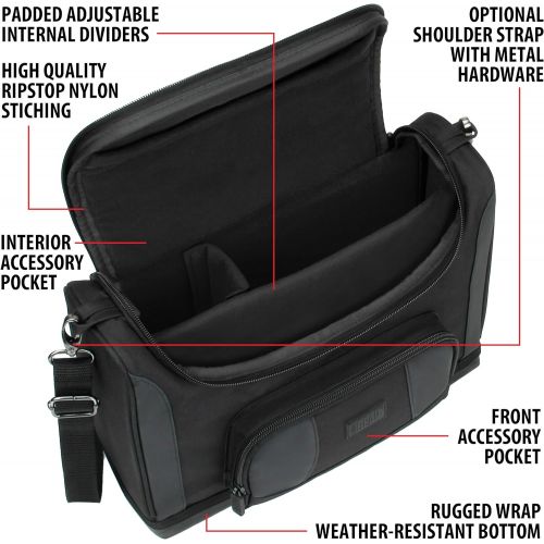  [아마존베스트]USA GEAR Mini Projector Case S7 Pro Portable Projector Bag Carrying Case with Accessory Storage - Compatible with Small LED Projectors from Vankyo, DR. J, Apeman, GooDee, DBPOWER,