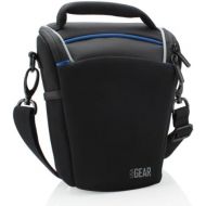 [아마존베스트]USA Gear SLR Camera Case Bag (Black) with Top Loading Accessibility, Adjustable Shoulder Sling, Padded Handle, Weather Resistant Bottom - Comfortable, Durable and Light Weight for