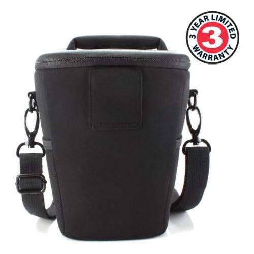  [아마존베스트]USA Gear SLR Camera Case Bag (Black) with Top Loading Accessibility, Adjustable Shoulder Sling, Padded Handle, Weather Resistant Bottom - Comfortable, Durable and Light Weight for