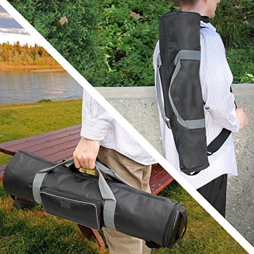  USA Gear Padded Tripod Case Bag - Holds Tripods from 21 to 35 inches - Adjustable Size Extension, Storage Pocket and Shoulder Strap for Professional Camera Accessories and Photo Ca