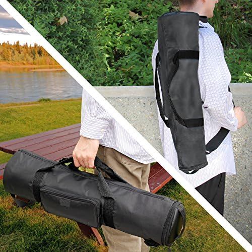  USA Gear Padded Tripod Case Bag - Holds Tripods from 21 to 35 inches - Adjustable Size Extension, Storage Pocket and Shoulder Strap for Professional Camera Accessories and Photo Ca