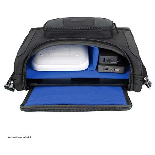  USA GEAR Portable Photo Printer Carrying Case - Compact Printer Messenger Bag Compatible with Canon SELPHY CP1300 / CP1200, HP Sprocket Studio, Epson PictureMate PM-400, Kodak Dock