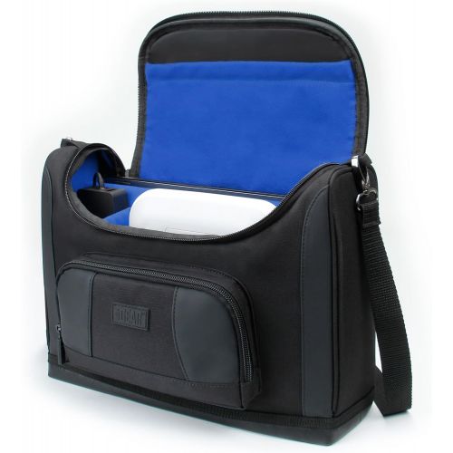  USA GEAR Portable Photo Printer Carrying Case - Compact Printer Messenger Bag Compatible with Canon SELPHY CP1300 / CP1200, HP Sprocket Studio, Epson PictureMate PM-400, Kodak Dock