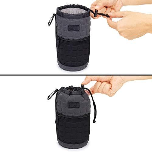  USA GEAR FlexARMOR-X Large Lens Case Pouch with Deluxe Padded Neoprene Protection - Holds Lens up to 70-300mm with Drawstring Opening, Built-in Carabiner Clip, Reinforced Belt Loop