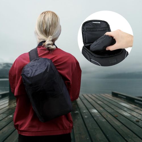  USA Gear Portable DSLR Camera Sling Bag with Rain Cover and Customizable Dividers - Compatible with Nikon Coolpix B500, B700, D500 and Many Other DSLR, Compact, Mirrorless and Inst