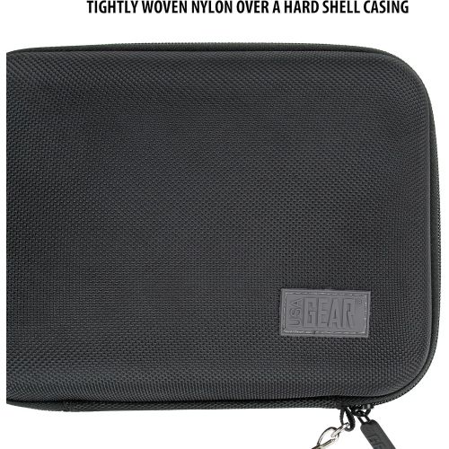  USA GEAR 7.5 Inch Hard Shell Camera Monitor Case - Portable Video Monitor Bag Compatible with Feelworld Monitor, Atomos, SmallHD Focus, Shinobi SDI, Lilliput A7s, and More Video Mo