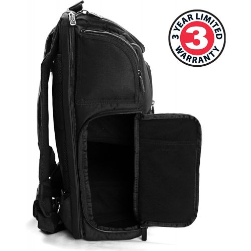  USA Gear Professional Camera Backpack DSLR Photo Bag with Comfort Strap Design , Laptop , Tripod Holder , Lens and Accessory Storage for Canon EOS Rebel T5 , T5i , T6i and More Full-Sized D
