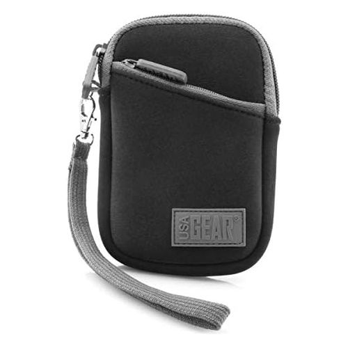  USA GEAR Small Camera Case for Compact Digital Cameras - Compatible with Canon PowerShot, Canon Ivy, Nikon Coolpix A300, Sony Cybershot DSC-W830 and More - Fits 4.5 Inch Cameras -