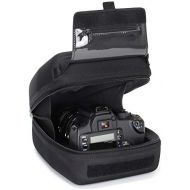 USA GEAR Hard Shell DSLR Camera and Zoom Lens Case with Molded EVA Protection, Quick Access Opening and Padded Interior - Compatible with Nikon, Canon, Olympus Cameras with Popular