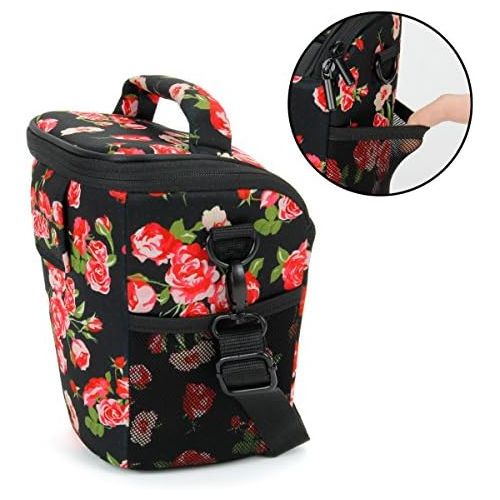  USA Gear SLR Camera Small Case Bag for Men and Women with Top Loading Accessibility, Adjustable Shoulder Sling, Padded Handle - Comfortable, Durable and Light Weight for Nikon, Can