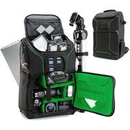 USA Gear DSLR Camera Backpack Case - 15.6 inch Laptop Compartment, Padded Custom Dividers, Tripod Holder, Rain Cover, Long-Lasting Durability and Storage Pockets - Compatible with