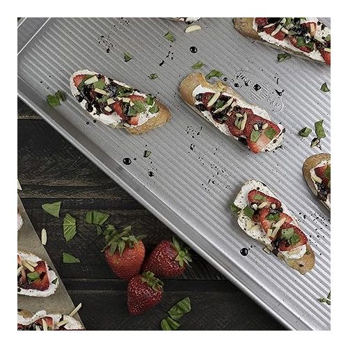  USA Pan Bakeware Extra Large Sheet Pan, Warp Resistant Nonstick Baking Pan, Made in the USA from Aluminized Steel