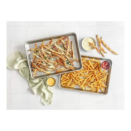  USA Pan Bakeware Quarter Sheet Pan, Warp Resistant Nonstick Baking Pan, Made in the USA from Aluminized Steel