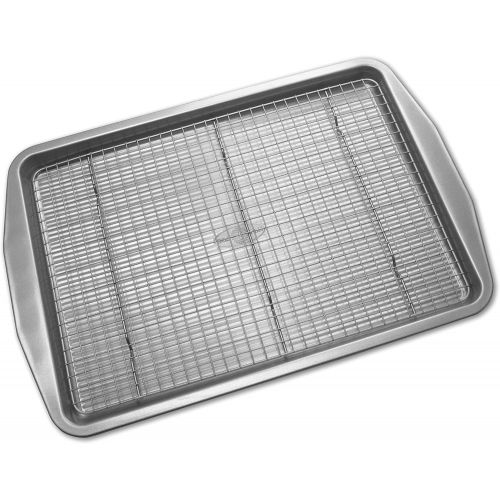  USA Pan 1606CR-3-ABC American Bakeware Classics Half Sheet Baking Pan and Cooling Rack, Aluminized Steel: Kitchen & Dining