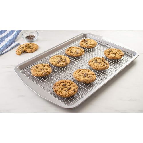  USA Pan 1606CR-3-ABC American Bakeware Classics Half Sheet Baking Pan and Cooling Rack, Aluminized Steel: Kitchen & Dining