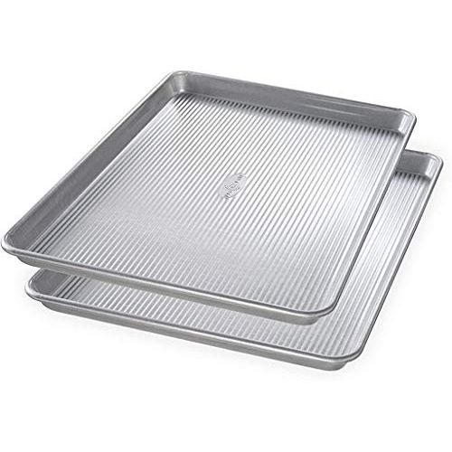  USA Pan Bakeware 1300ST Half Sheet Pan, Set of 2, Aluminized Steel: Kitchen & Dining