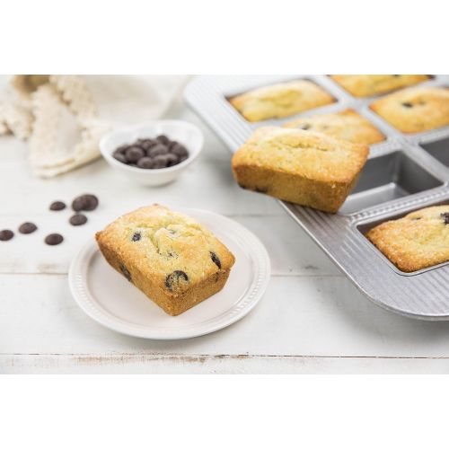  [아마존베스트]USA Pan Bakeware Aluminized Steel Mini Loaf Pan, 8-Well