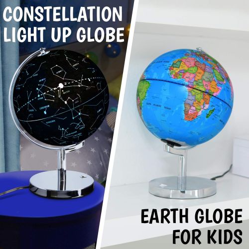  [아마존 핫딜] [아마존핫딜]USA Toyz LED Constellation Globe for Kids - 3 in 1 Educational STEM Toys, Light Up World Globe, Constellation Globe and Nightlight w/ Stand