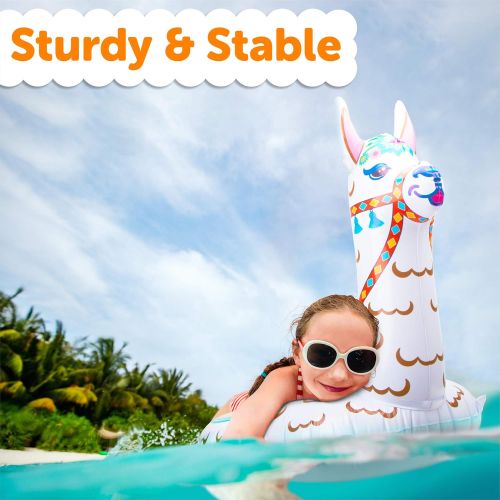  USA Toyz Llama Baby Pool Float - 27 Inch Tall Inflatable Pool Floats for Kids, Baby Safety Swimming Float