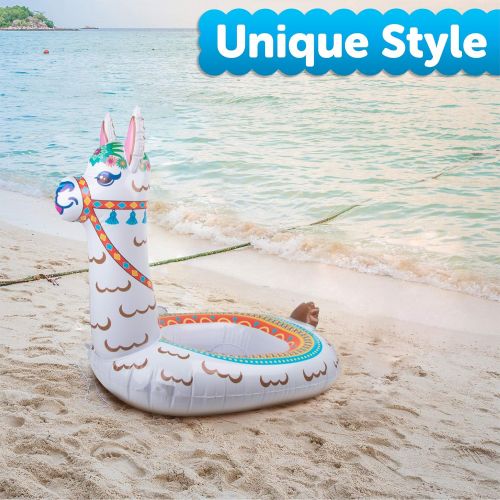  USA Toyz Llama Baby Pool Float - 27 Inch Tall Inflatable Pool Floats for Kids, Baby Safety Swimming Float