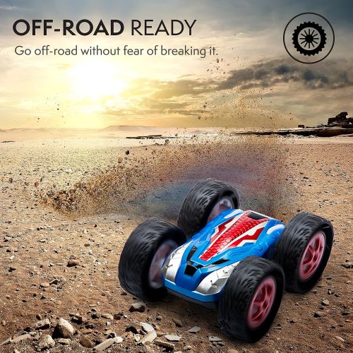  USA Toyz RC Cars for Kids Stunt Remote Control Car w Off Road RC Car Tires and 2 RC Car Batteries for Fast RC Cars for Adults + Kids