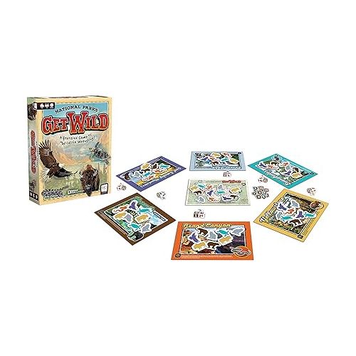  USAOPOLY National Parks Get Wild | Quick-Rolling Dice Game Featuring Iconic National Park Locations | Great Kids Game & Family Board Game