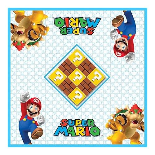  USAOPOLY Super Mario Checkers & Tic-Tac-Toe Collector's Game Set for 2 players | Featuring Mario & Bowser | Collectible Checkers and TicTacToe Perfect for Mario Fans, Model Number: CM005-637-002001-06