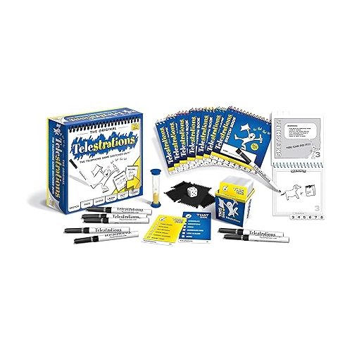  Telestrations Original 8-Player | Family Board Game | A Fun Game for Kids and Adults | Game Night Just Got Better | The Telephone Game Sketched Out | Ages 12+